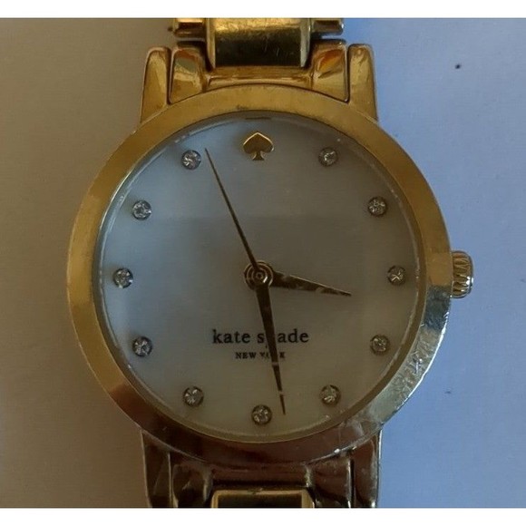 Kate Spade Women\'s Gramercy silver tone MOP watch $224